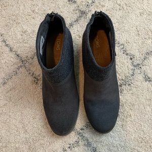 Toms Grey Booties Size 7